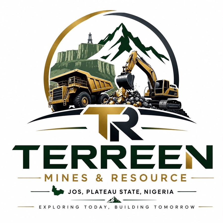 Terreen Mines & Resource logo in green and gold